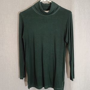 Jones New York Sport Petite Size S Forest Green Knit Long Sleeve Turtleneck
